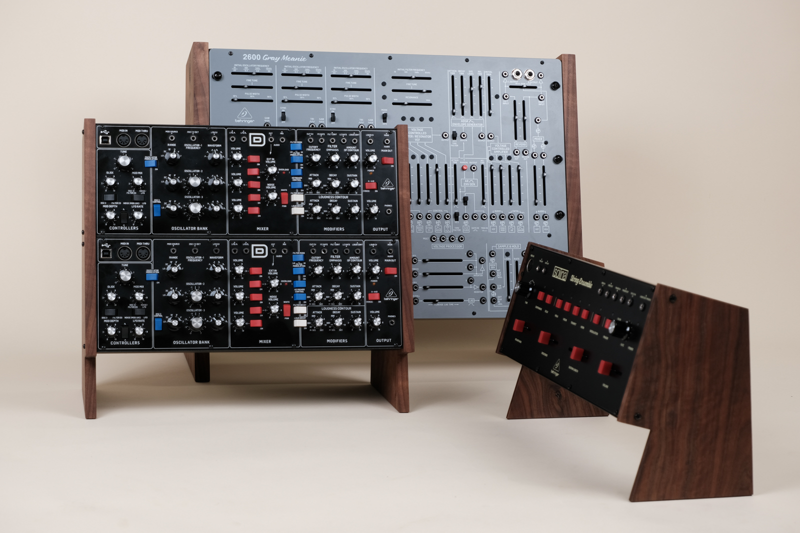 Triplet Showcase - Synth Stand Thickness Comparison